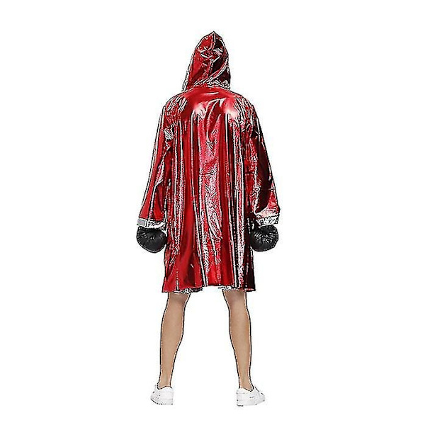 Nyrkkeilyasu Aikuisille Nyrkkeilijän Viitta Nyrkkeilyottelun Yhtenäinen Halloweenin Karnevaaliasu Miehille ja Naisille -QH-Perfet XL