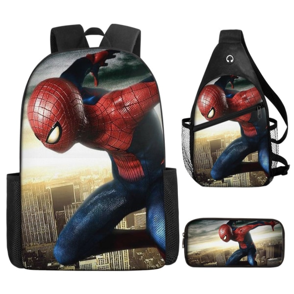 Spider-Man børneskoletaske vandtæt rygsæk i tre dele - Perfet 2