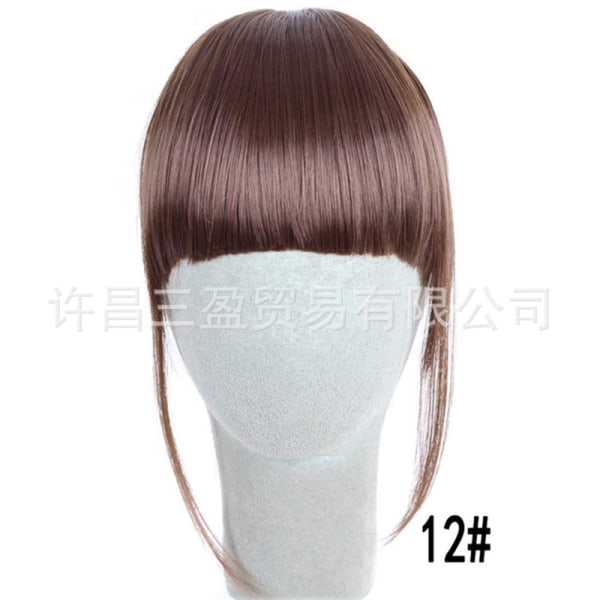 Womens Neat Bang Fringe Extensions Peruk Spets Hår Ornament - Perfet Red