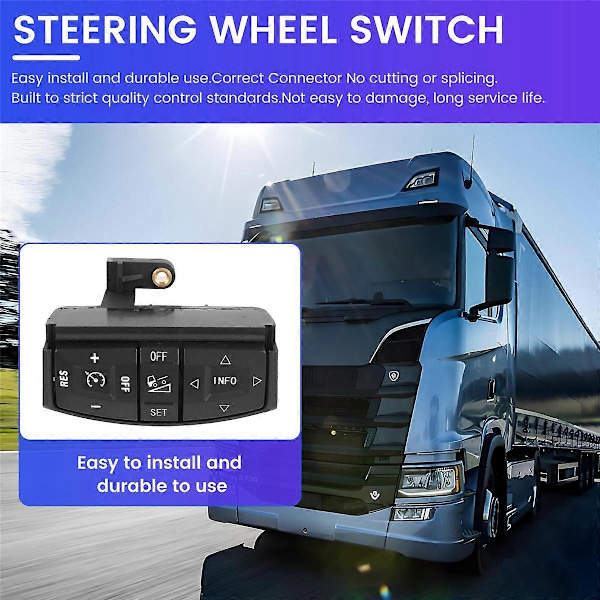 1486287 1486287S51 Ratt Multifunksjonsbryter Knapper Kompatibel med SCANIA P, G, R, T, F, K, N Serie-Perfekt