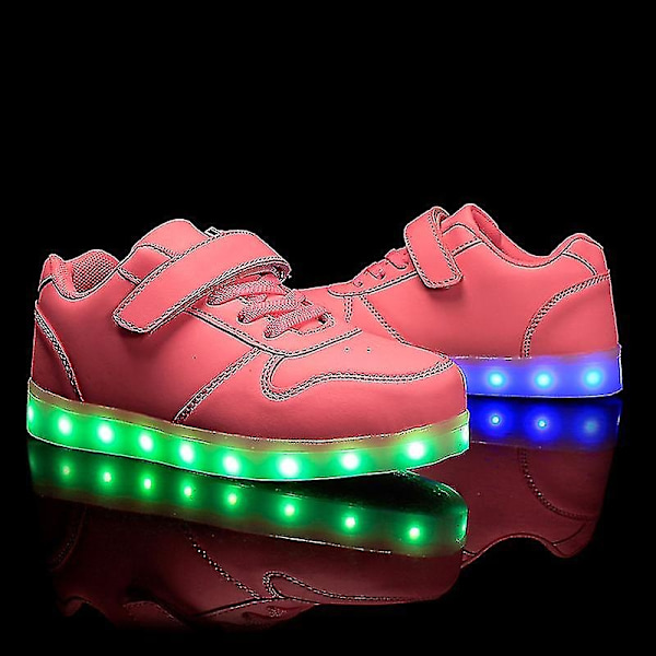Lasten kengät Pojat Led-valot Kengät Lasten Urheilukengät Juoksukengät 518-Perfet LightPink 26