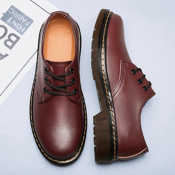 Herrar Oxfords Stövlar Bekväma Halksäkra Runda Tåspetsar Formella Klänningskor Arbetsskor för Män - Perfekt Red 43