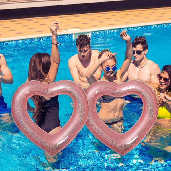 Oppblåsbare svømmeringer 41 x 43 tommer Pool Float Solsenger Tube - Perfet Rose Gold