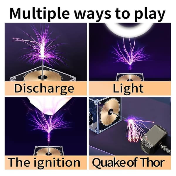 BT Version Multifunktionell Elektronik Mobiltelefon Tesla Spole Modul Artificiell Blixt Elektrisk-Perfekt UK Plug