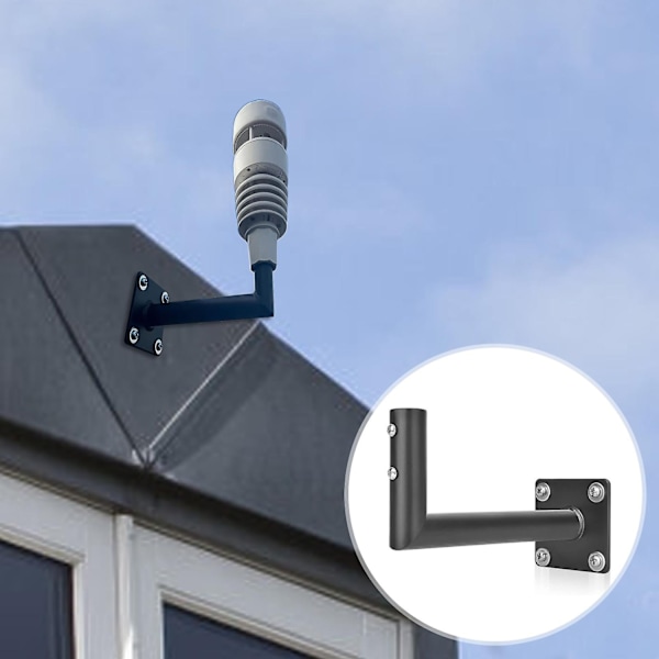 Mengxi 1 Set Väderflöjelmontering Rostfri Hög Hårdhet L-rör Stöd Stål Utomhus TV-antenn Monteringsfäste Hemförsörjning-Perfekt