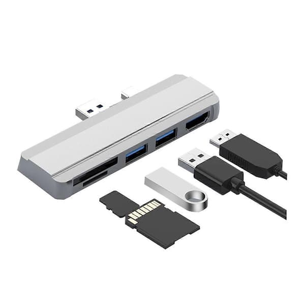 Dockingstasjon Kompatibel med Microsoft Surface Pro 4/5/6 til USB3.1-port HDMI-kompatibel SD/TF-leser Splitter-Perfet