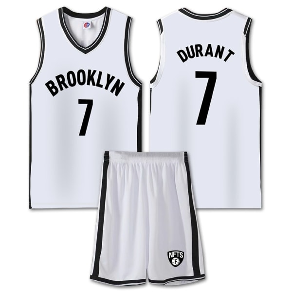 NBA basketball uniform BKN hvid uniform no. 7 Durant - Perfekt 5XL (185-195cm)