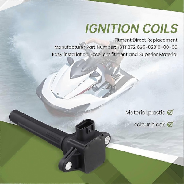 Nya 4x Tändspolar H6T11272 för WaveRunner VX FX Cruiser HO SHO SVHO 6S5-82310-00-00-Perfet