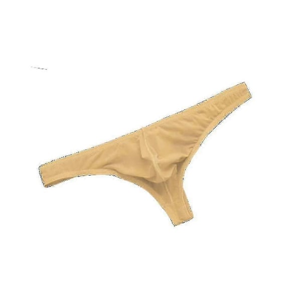 Herr Enfärgade Stringtrosor Ultratunna Andningsbara Låg Midja Mjuka Underkläder-Perfekt Skin Color 2XL