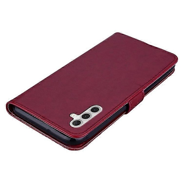 Kompatibelt Kompatibelt med Samsung Galaxy A15 4G Fodral Strass Dekor Läder Ställ Mobiltelefon Plånboksfodral - Perfet Red