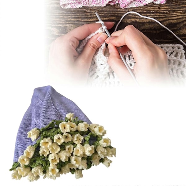 Bouquet Filt Virkningskit Virkningsstartkit Dekoration Multifunktionell Mode DIY Hantverk Stickkit för Entusiaster Perfekt som Gåva Yellow