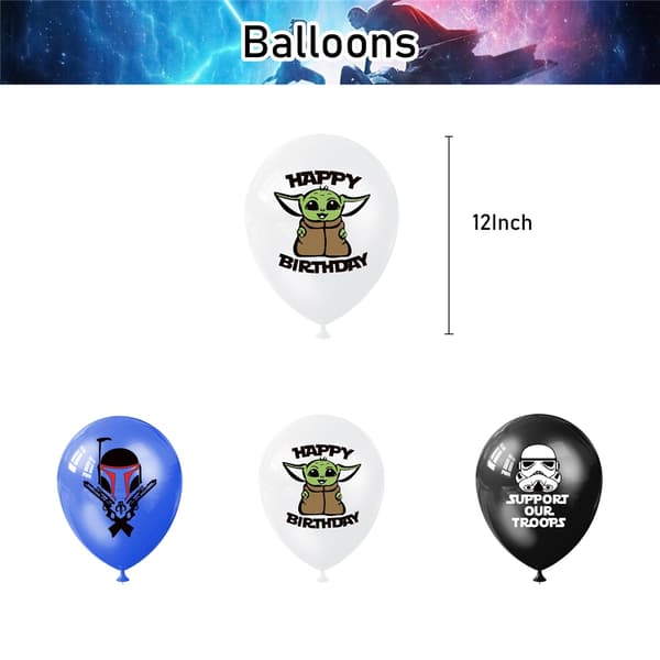 Star Wars Tema Bursdag Banner Ballong Partydekorasjoner - Perfekt