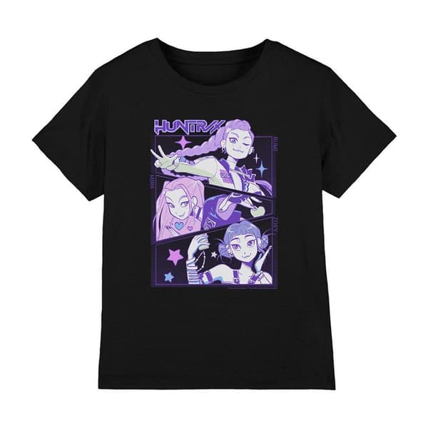K-Pop Devil Hunter Barn/Barn Huntr/X Anime T-skjorte - Perfekt Black 3-4 Years