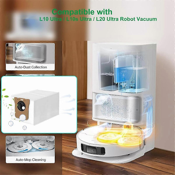 10 kpl Pölynimuripusseja Yhteensopiva Dreame L10s Ultra/L10 Ultra/L20 Ultra S10 Pro-Perfet -mallien kanssa