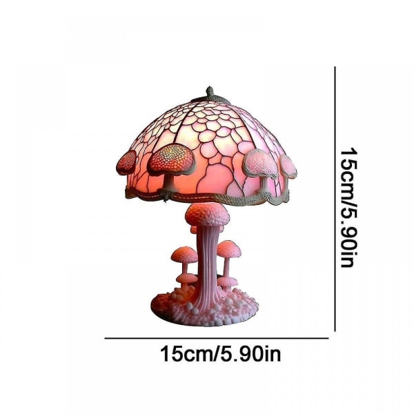 2023 uusi kasvisarja lasimaalaus pöytävalaisin, vintage pöytävalaisin, värikäs sienilamppu,-WELLNGS- Perfet D