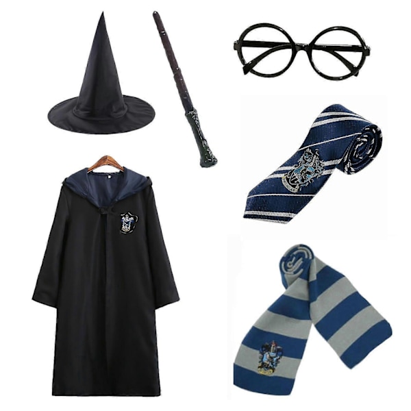 Harry Potter 6-delars magisk trollkarl rollspelsdräkt mantel kostym - Perfekt Red 155cm (11-12 years)