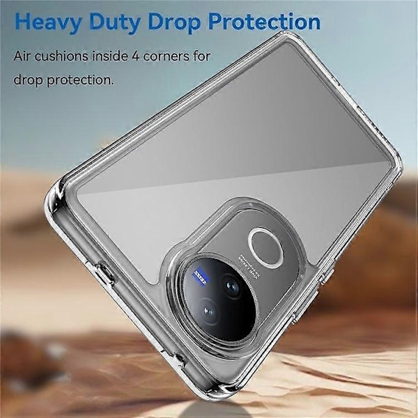 Kompatibel med vivo V50 5G Skal TPU + Akryl Skyddande Transparent Mobilskal - Perfekt Transparent