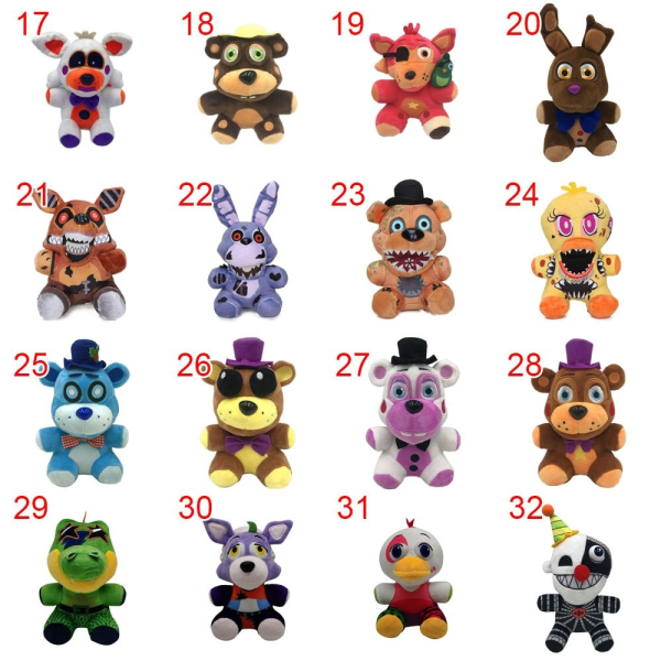 18-25 cm FNAF-pehmolelu Fazbear Bear - Täydellinen