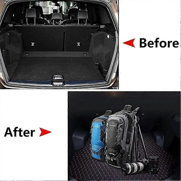 Bagageutrymmesmatta i läder för Volvo XC60 2015-2017, Bagageutrymmesmatta Anti-Slip Skyddande Fack Skyddande Matta Inredningstillbehör, Svart -Perfet A Black