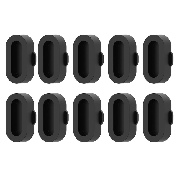 Naievear 10 kpl silikoninen pölytiivis cap cover Garmin Fenix5 5s 5x 6 6s 6x latausportille - Perfet Black