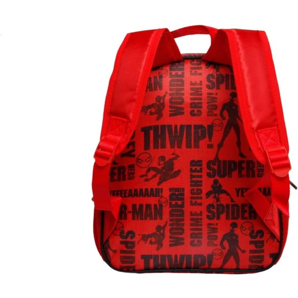 Marvel Spiderman Ryggsekk Junior 3D Motiv Skoleveske - Perfet red one size