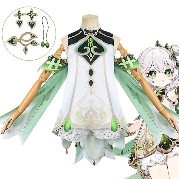 Spil Genshin Impact Nahida Cosplay Venti Cosplay Kostume Outfit Anime Cosplay Halloween kostumer Kvinder Venti Costume Full et - Perfet Wig S