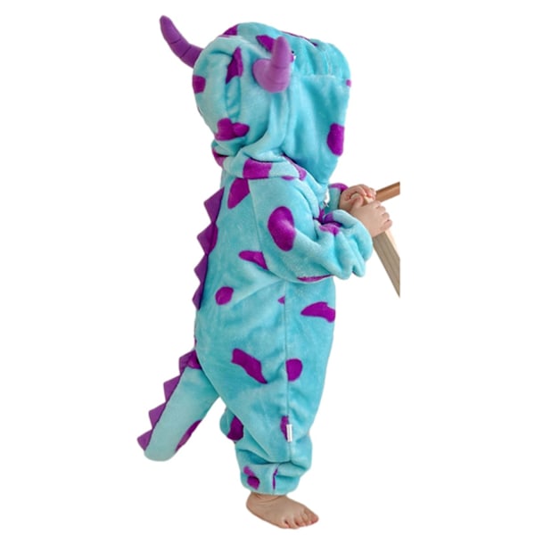 Piirretty eläimen muotoinen pyjama - ainutlaatuinen muoto, löysä pitkähihainen yöpaita makuuhuoneeseen - täydellinen Little Monster 73cm