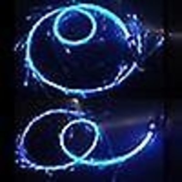 Färgglad LED-dansblinkande optisk fiberpiska atmosfärslampa rekvisita 7 färger danspiska-Perfekt Blue