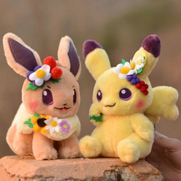 Fickmonster för påsk Eevee stoppade leksaker Plyschleksaksdocka Docka En födelsedagspresent till ett barn[HK]- Perfet Multicolor