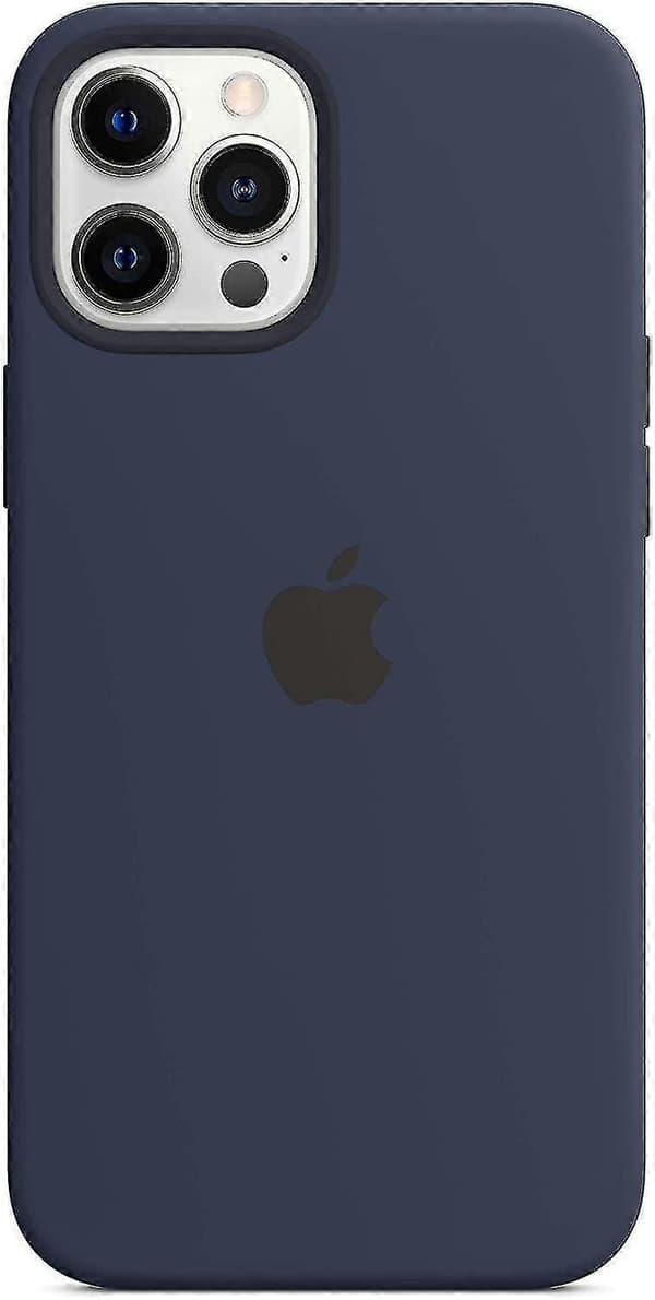 Silikoneetui kompatibelt med iPhone 12 Pro Max - Perfekt Deep Navy
