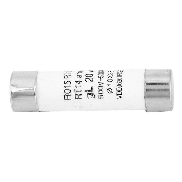 10 stk. cylinder sikring med høj brudkapacitet med indikator 10x38 380-500VAC (20A) - Perfekt