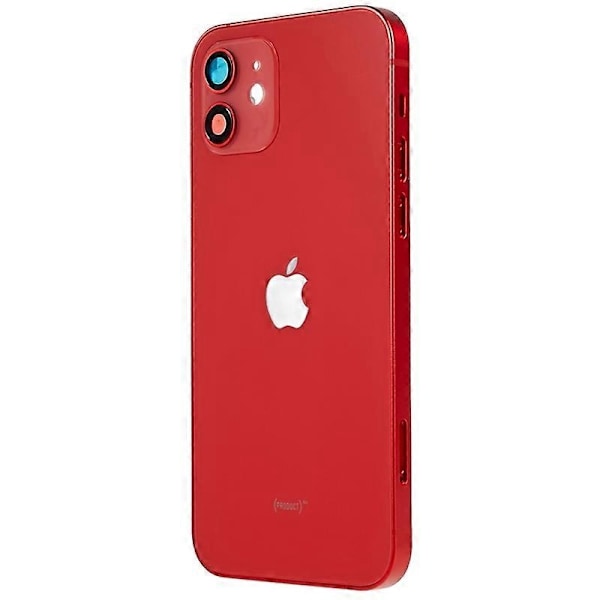Yhteensopiva iPhone 12 6.1 tuuman takakannen akkukotelon + keskilevykehyksen + sivunäppäinten varaosan kanssa - Täydellinen Style E
