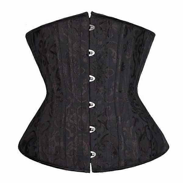 Goottilainen 26 Teräsluinen Korsetti Naisille Seksikäs Alavyötärökorsetti Vyötärön Muotoilija Korsetti Muotoilija Pluskoko Corpete Corselet Musta Valkoinen-Perfet Black XXL