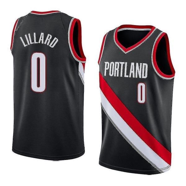 Damian Lillard #0 Baskettröja 21/22 Idrottsuniform för män Black 2XL