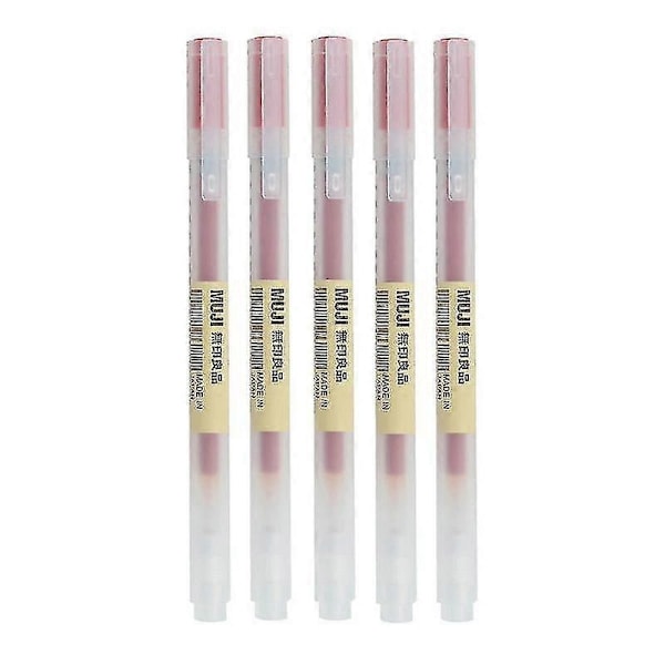 5 kpl/setti Kawaii Mujis Geelikynä Musta/punainen/sininen 0,38 mm 0,5 mm Muste Japani Värikynä Toimisto Koulu Kuulakärkikynä Paperitarvike-Perfet 0.38mm Red-5 Pcs