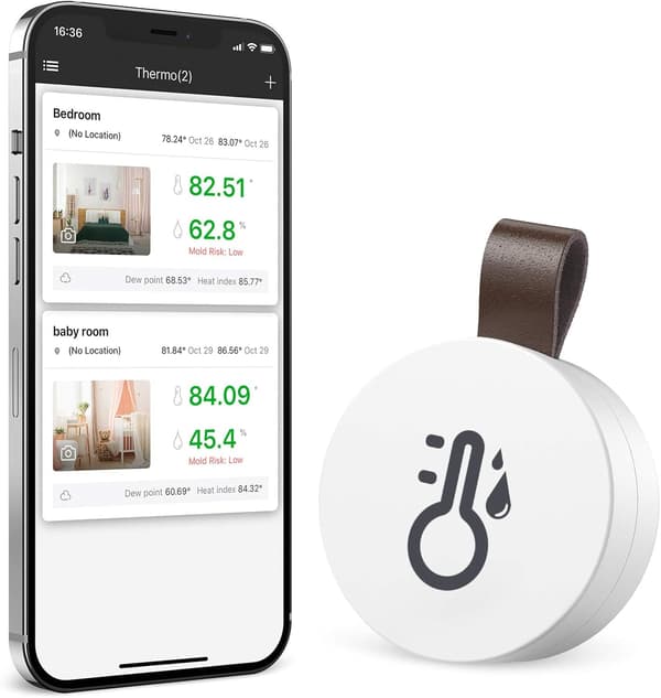 Bluetooth 5.0 Termometer Hygrometer, Trådløs App-kontroll-Xin