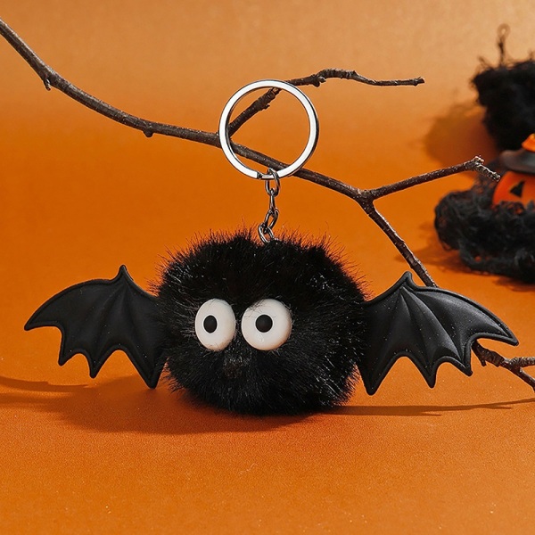 Halloween Bat avaimenperä Hairball Doll Riipus avaimenperä kuulokkeet - Perfet C