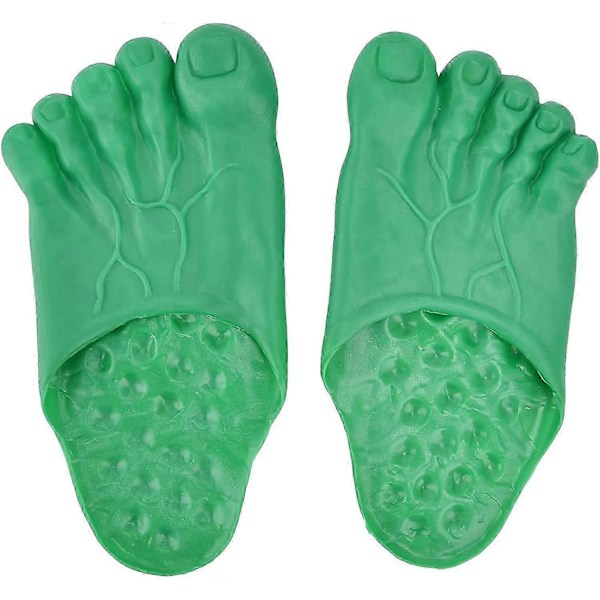 Fod Slippers, Cosplay Hulk Slippers Halloween, Giant Foot Kostume Maskerade Props, Brun Størrelse 36-42 - Perfekt green