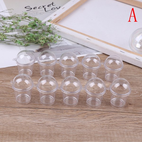10pcs DIY Boba Charms Plastic cups Miniature cup with dome lid - Perfet A