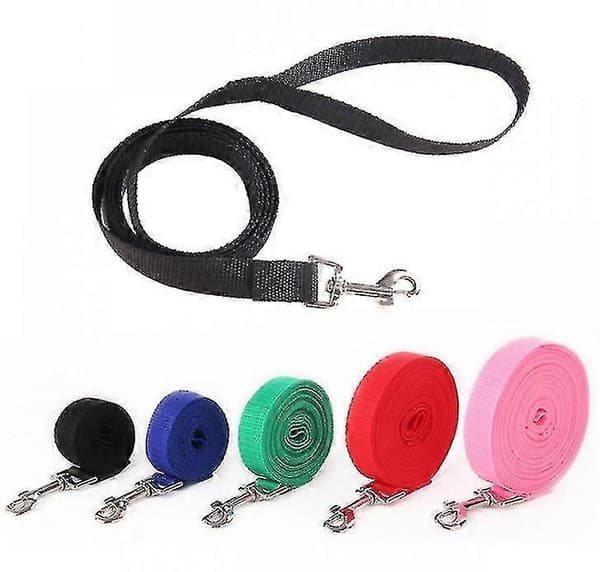 30m Hundkoppel, utomhus spårningskoppel för stora hundar New-Perfet Black 9m*2cm