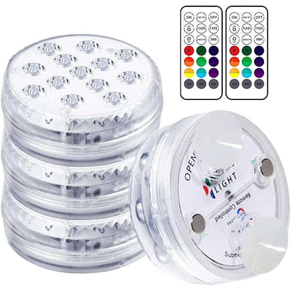4 stk Mini LED lys til dekoration Akvarium, vasedam - Perfet