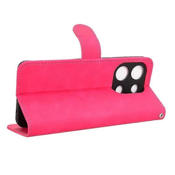 för Umidigi Note 100 Läderfodral Hudkänsla Anti-Fall Plånbok Flip Telefonfodral - Perfekt Pink