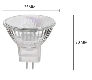 MR11 halogenlampe, 20W 12V, høj farvegengivelsesindeks, 6 lamper 0 0