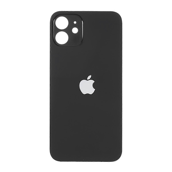iPhone 12 batterilucka, reservdel (standardversion, med kameralinsringhål) - Multicolor Black