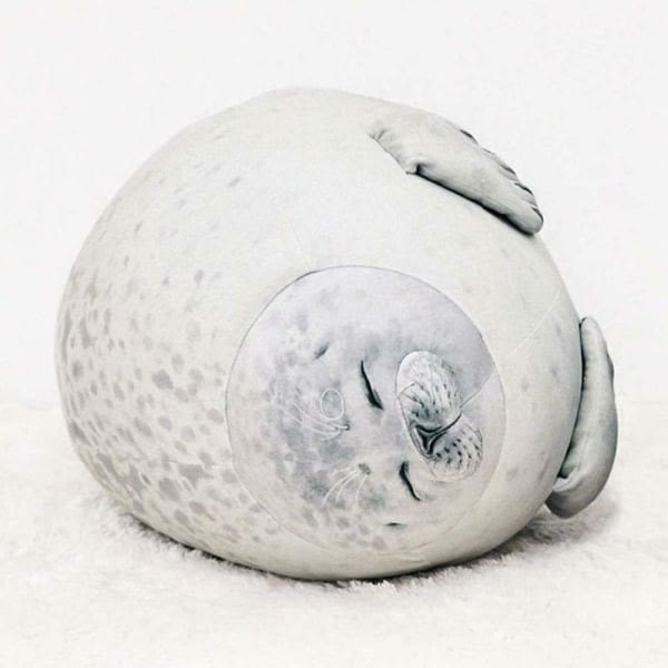 Angry Seal Kudde Plysch Seal Animal Toy Seal Kudde -1 - Perfet White 30CM