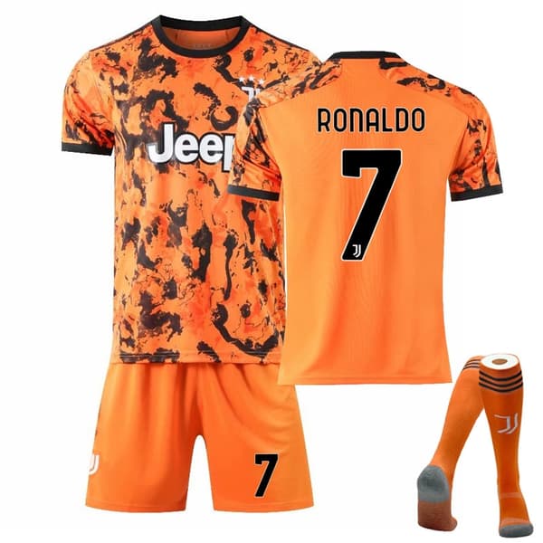 Juventus Hemmafotbollskit för Barn/Vuxna - Perfekt RONALDO-7-orange 18