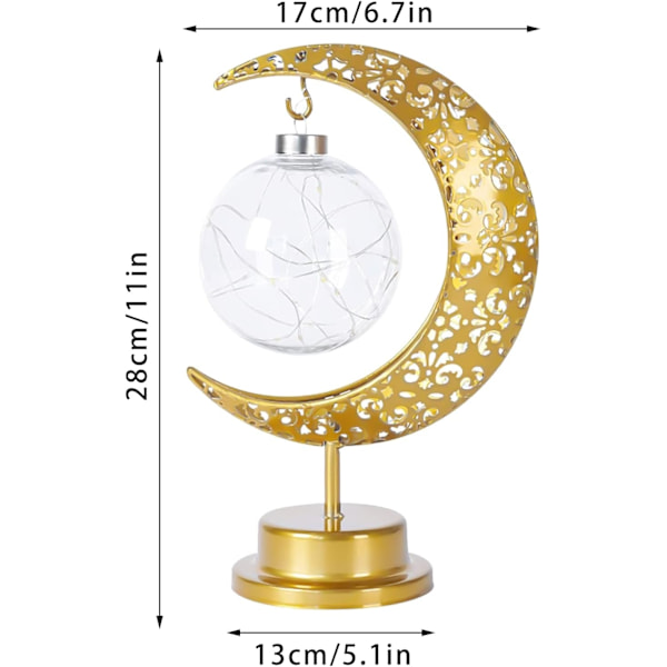Ramadan dekoration Lights Moon Lamp, Ramadan Night Light Hängande- Perfet