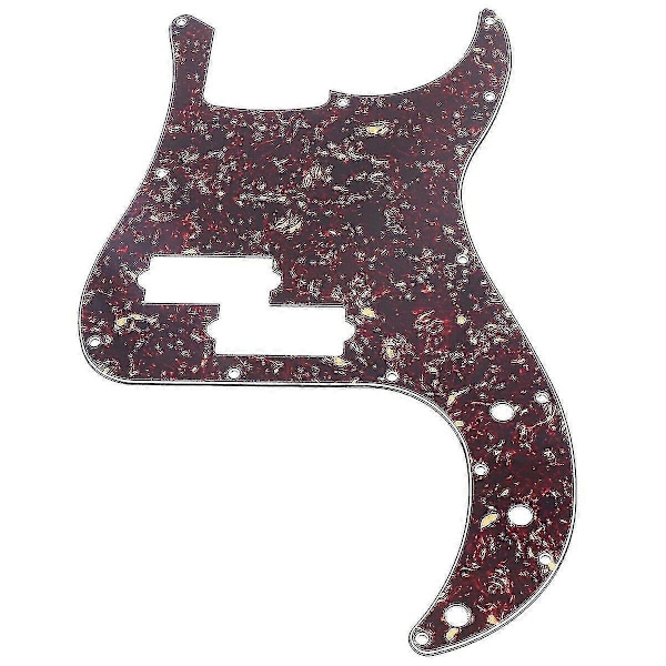 3 Lag Standard Pb P Bas Pickguard Ridseplade 13 Huller Pickguard Bas Dele Udskiftning (beige)-Perfekt Brown