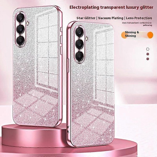 Kompatibel med Samsung Galaxy A26 5G Deksel Elektroplettering Gradient Glitter TPU Telefondeksel - Perfekt Blue