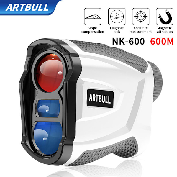 ARTBULL golfavståndsmätare uppladdningsbar modell med magnetisk hastighetsmätning laseravståndsmätare teleskop 1000m 1000 m